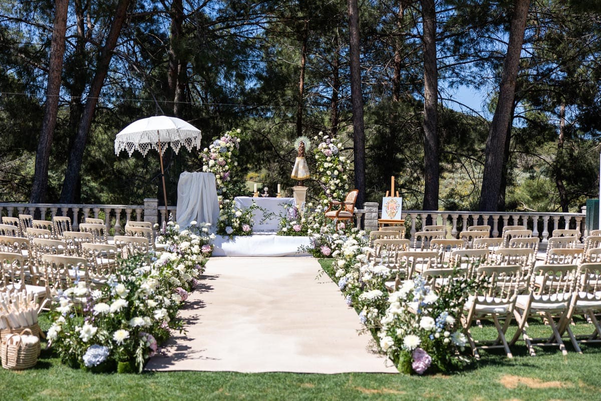 Coordinación del día de la boda en una finca de Madrid